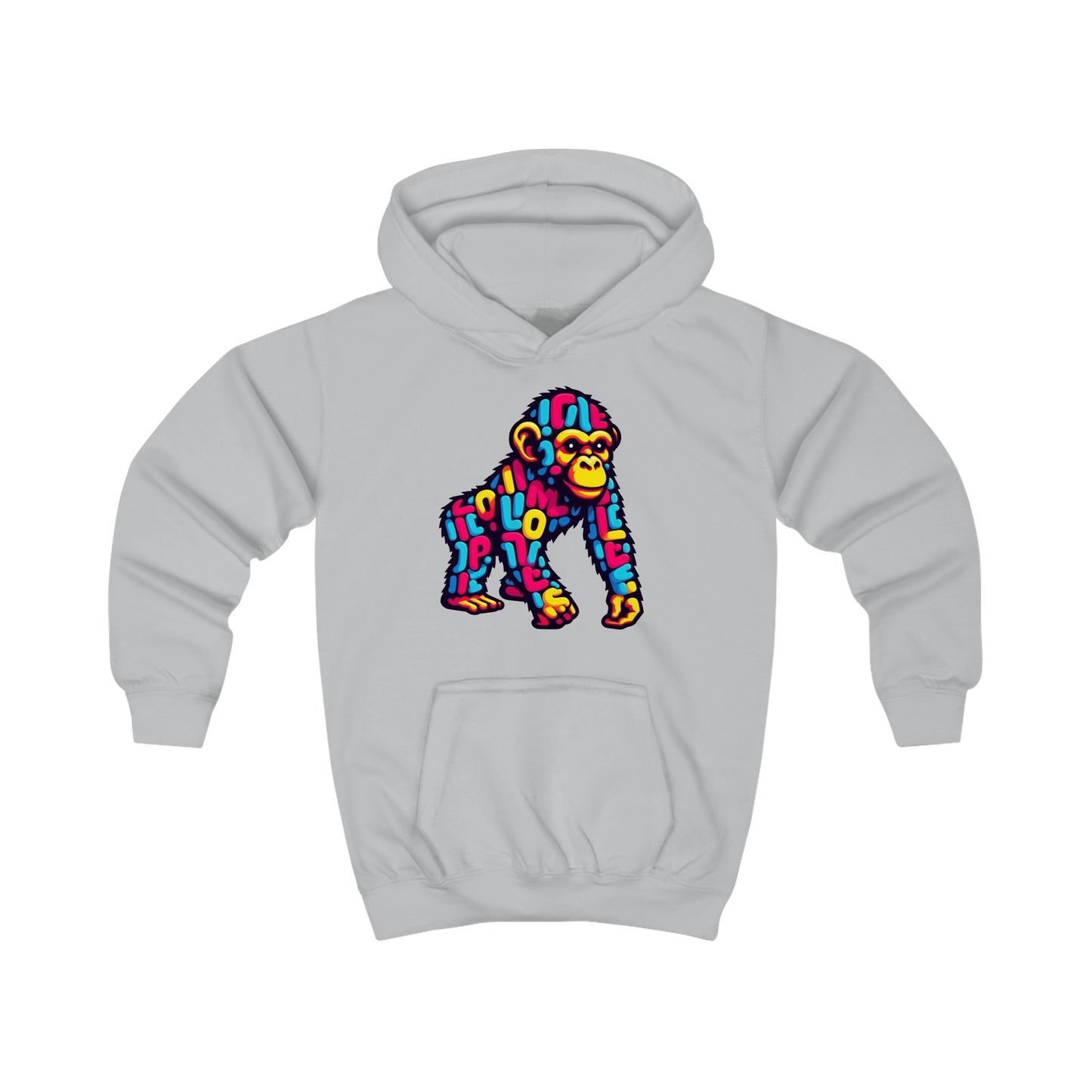 Kids Hoodie Love Monkey Design - Cozy & Fun Outerwear for Playtime - Perfect Birthday or Holiday Gift
