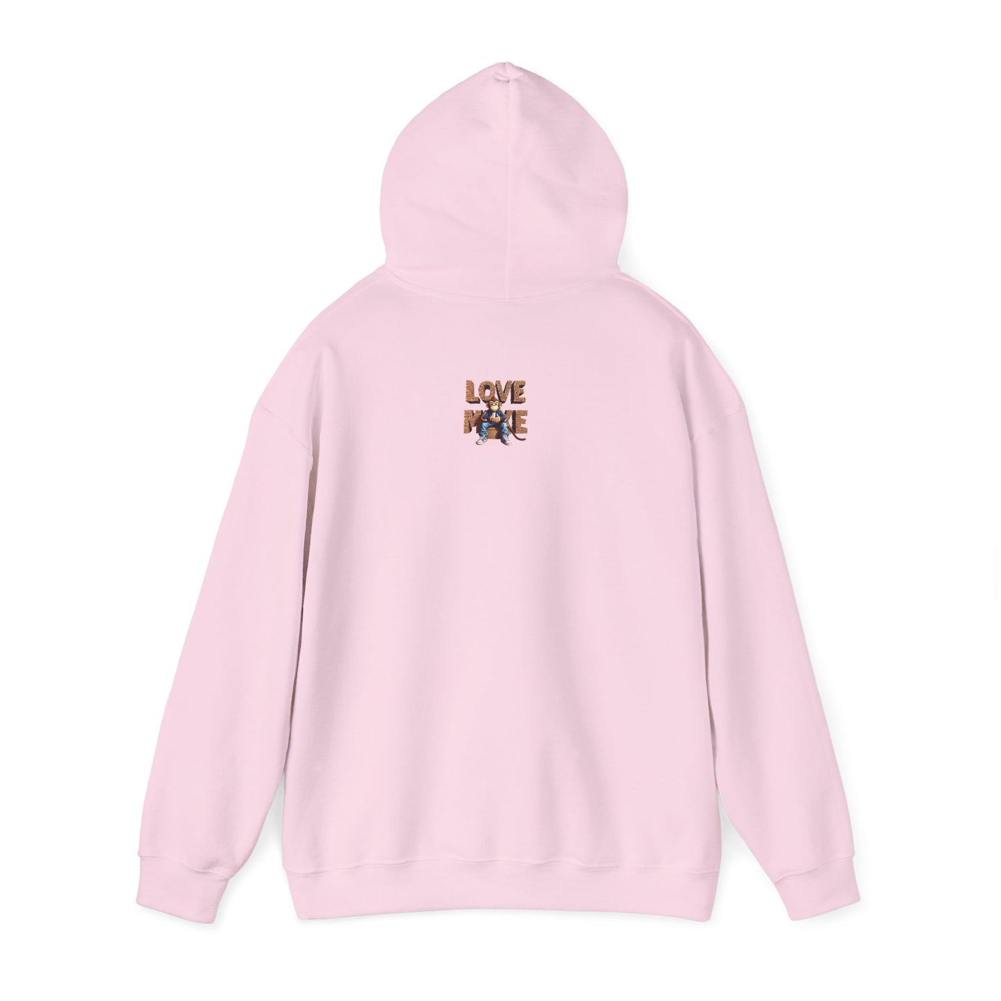 Hooded Sweatshirt Love Monkey Unisex Premium Crewneck, Cosy Comfy Warm Clothing, Perfect Gift for Couples, Valentine's Day Present