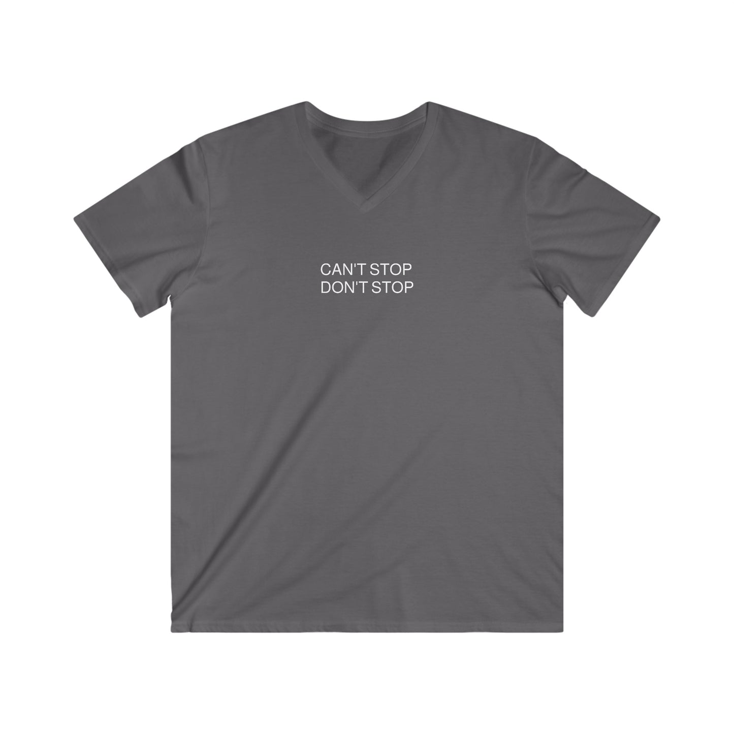 Can't Stop Don't Stop - Men's Fitted V-Neck Short Sleeve Tee