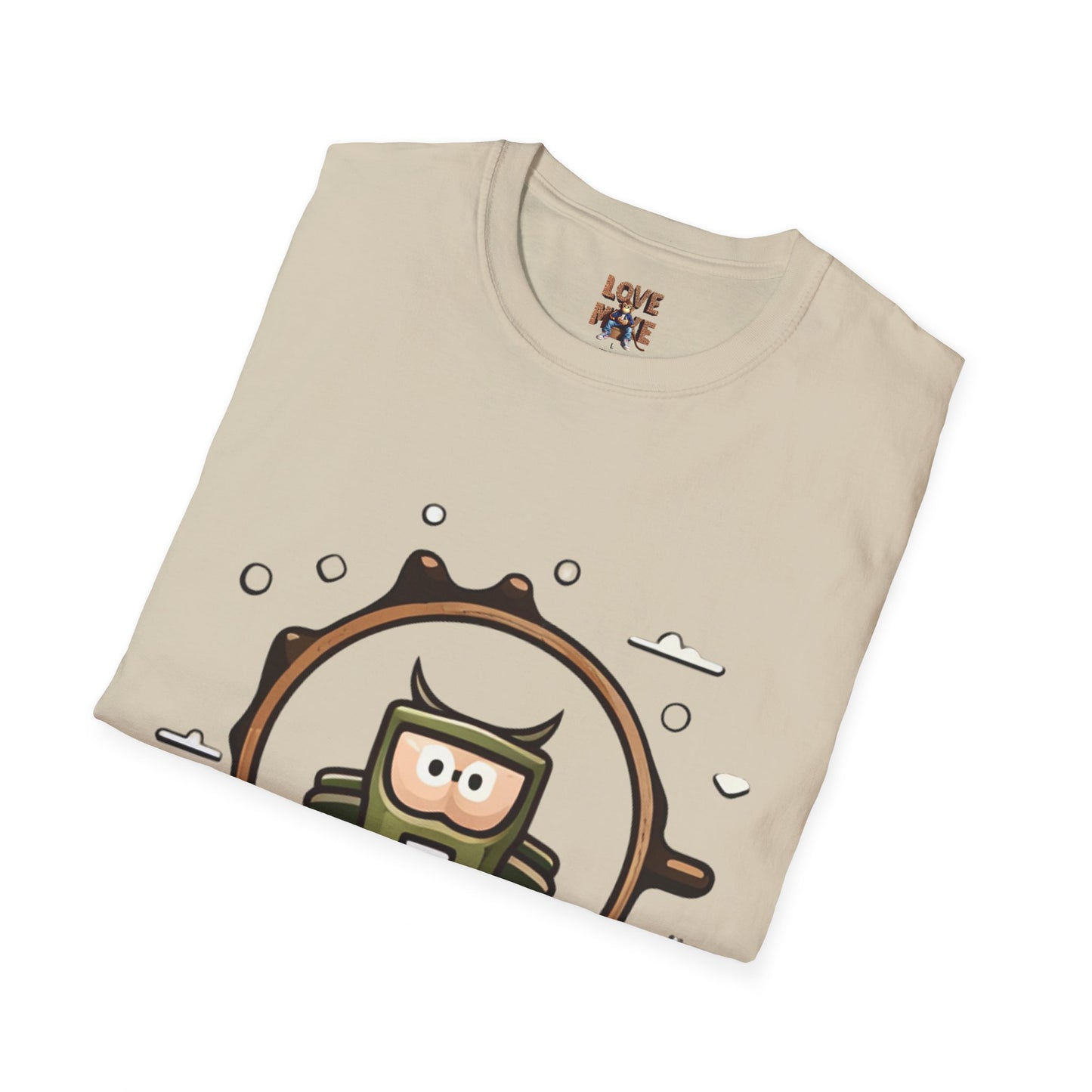 Helmet Explorer Guy Tee - Cool Graphic T-Shirt for Men, Casual Exploration Wear, Great Gift for Travel Enthusiasts