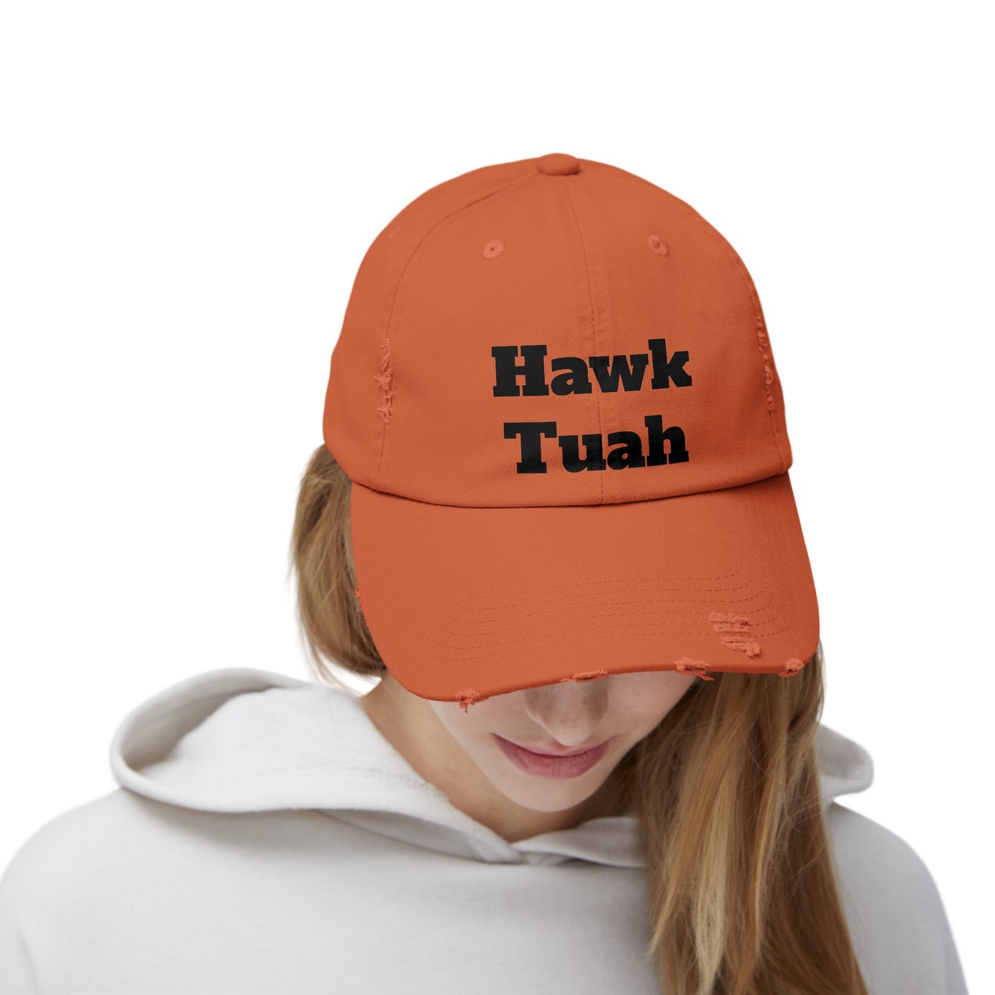 Hawk Tuah - Unisex Distressed Cap by Savage Designs