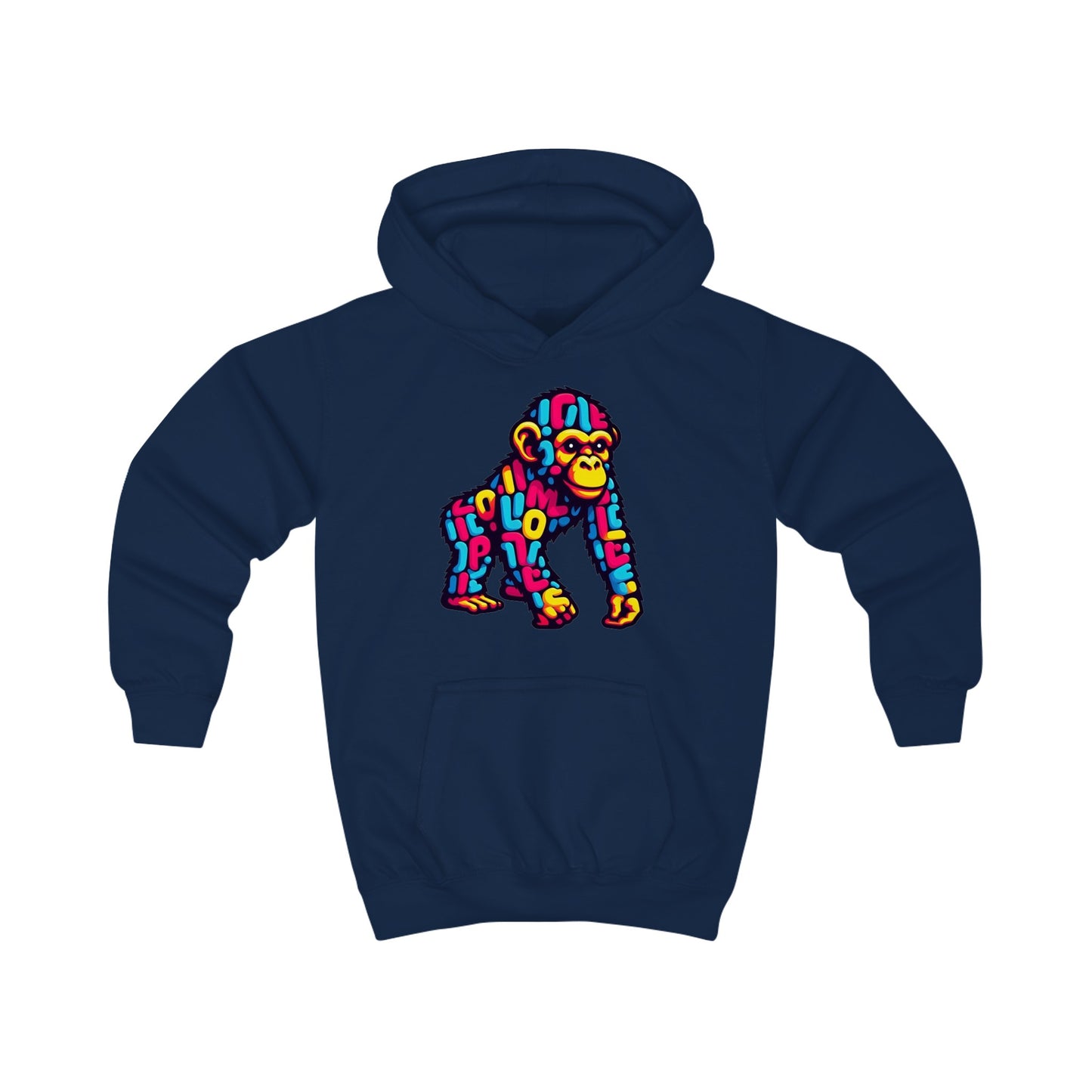 Kids Hoodie Love Monkey Design - Cozy & Fun Outerwear for Playtime - Perfect Birthday or Holiday Gift