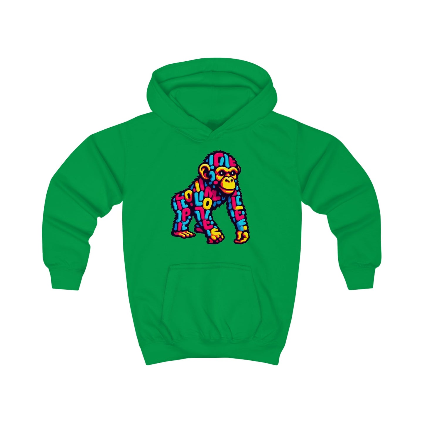 Kids Hoodie Love Monkey Design - Cozy & Fun Outerwear for Playtime - Perfect Birthday or Holiday Gift