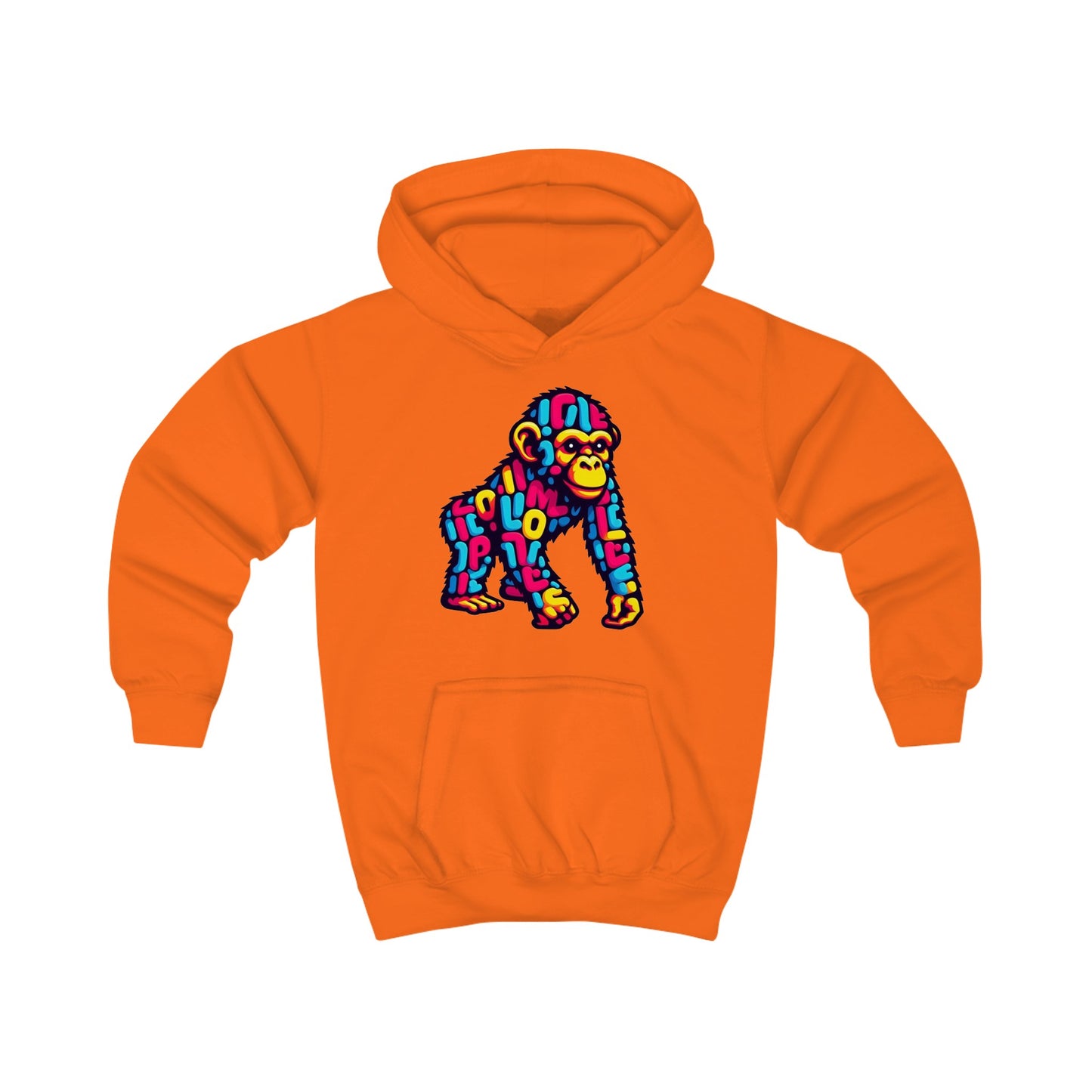 Kids Hoodie Love Monkey Design - Cozy & Fun Outerwear for Playtime - Perfect Birthday or Holiday Gift