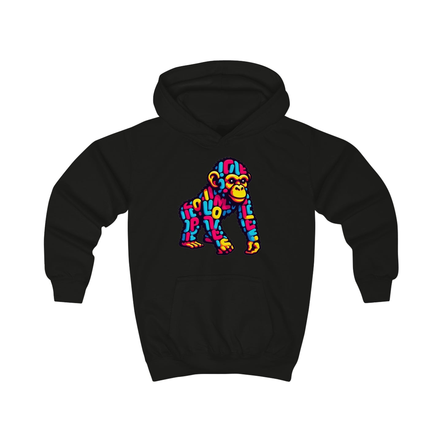 Kids Hoodie Love Monkey Design - Cozy & Fun Outerwear for Playtime - Perfect Birthday or Holiday Gift