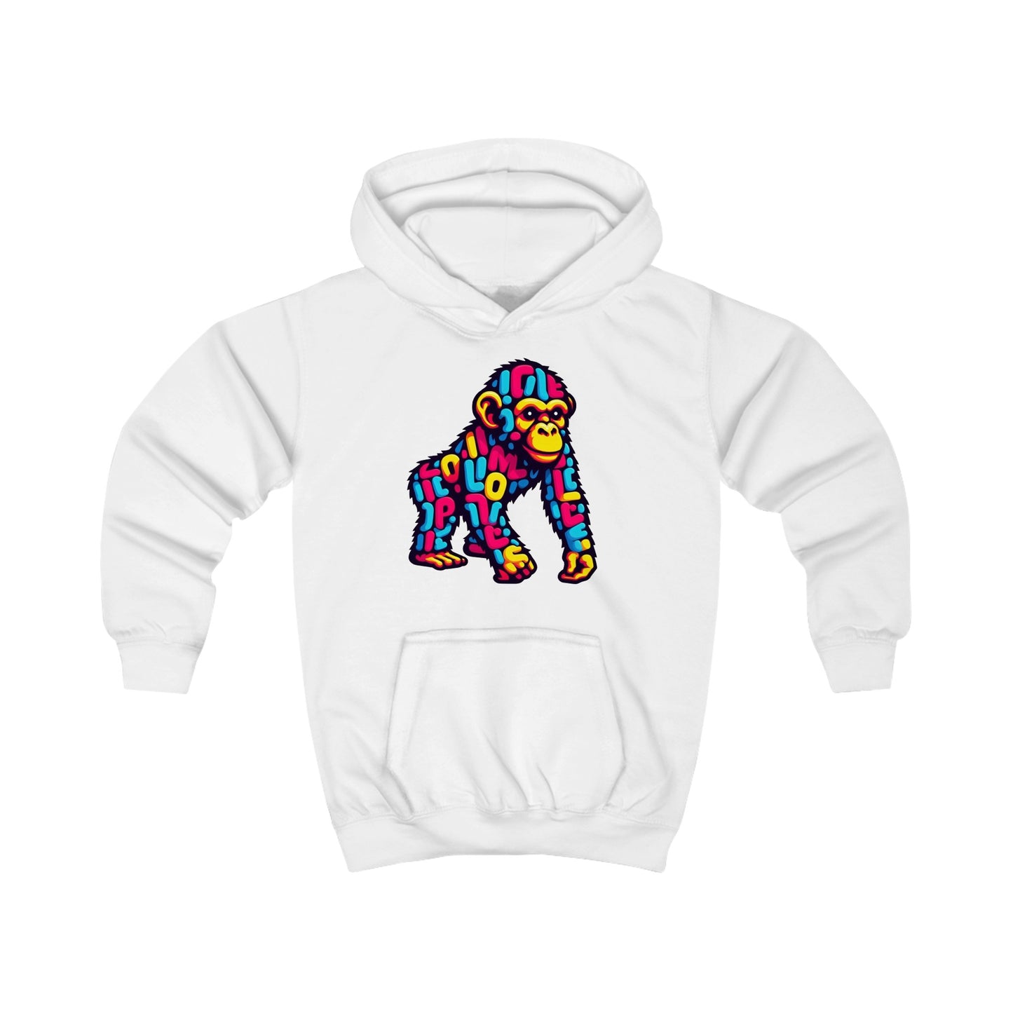 Kids Hoodie Love Monkey Design - Cozy & Fun Outerwear for Playtime - Perfect Birthday or Holiday Gift