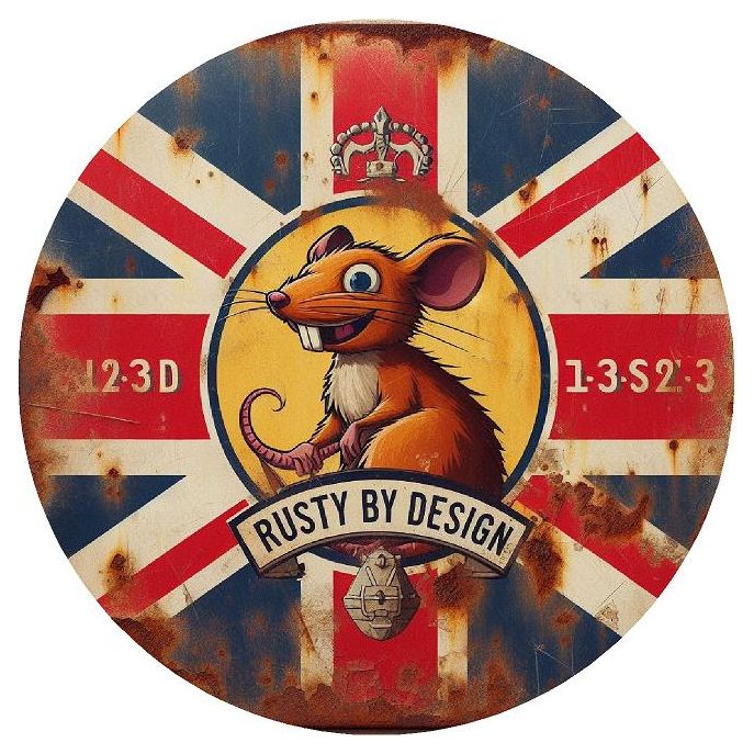 Rusty By Design ,Various Designs Car Bumper / Window Decal Vinyl 15x15cm