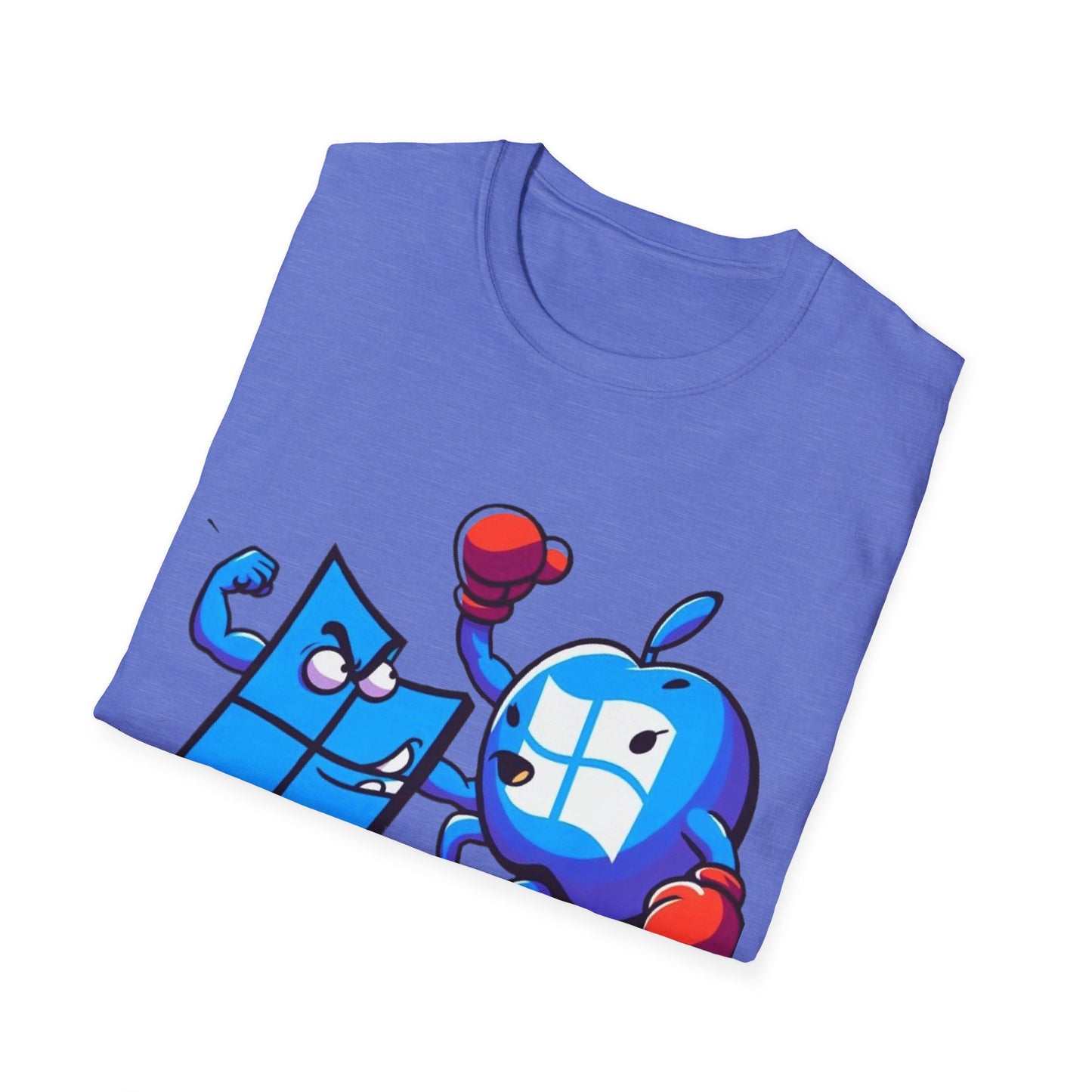 Microsoft Fighting Apple T-Shirt, Geeky Windows vs Mac Tee, Tech Enthusiast Apparel, Unique Gift for Computer Nerds