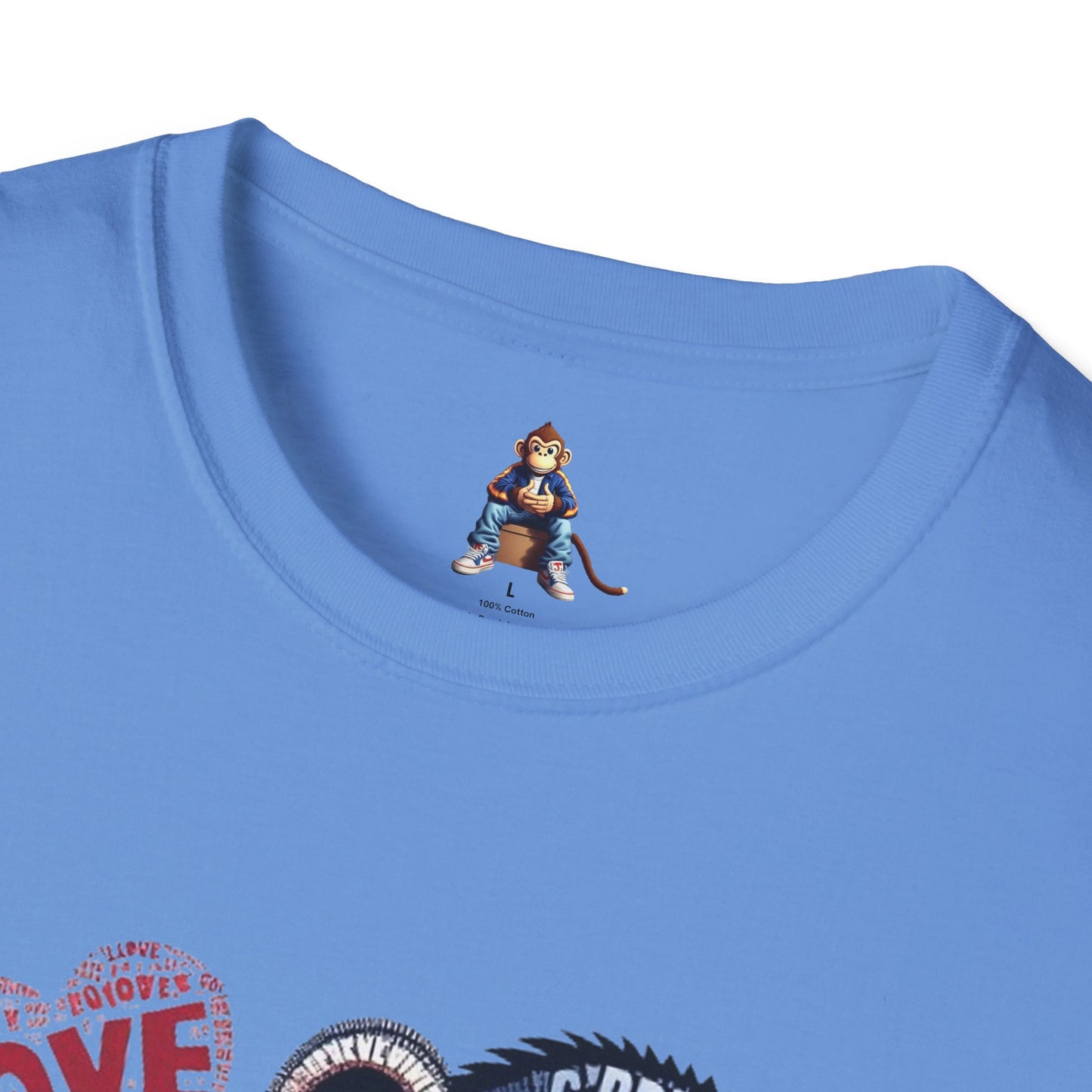 T-Shirt Love Monkey - Cool, Stylish & Trendy Unisex Softstyle Tee for Casual Wear, Perfect Gift for Friends and Family