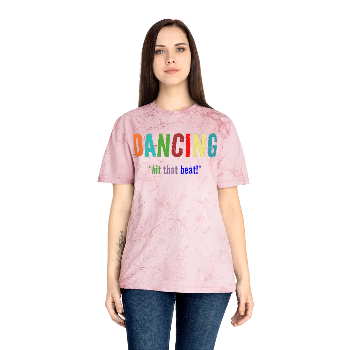 Dancing , "Hit that beat!" Color Blast T-Shirt