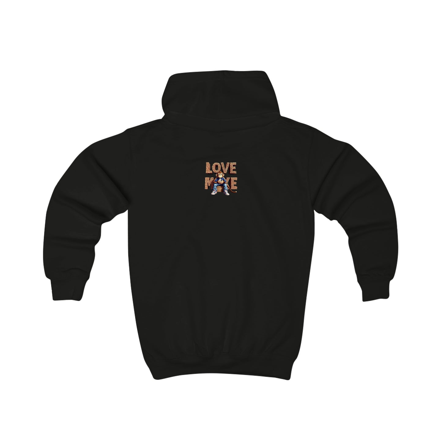 Kids Hoodie Love Monkey Design - Cozy & Fun Outerwear for Playtime - Perfect Birthday or Holiday Gift