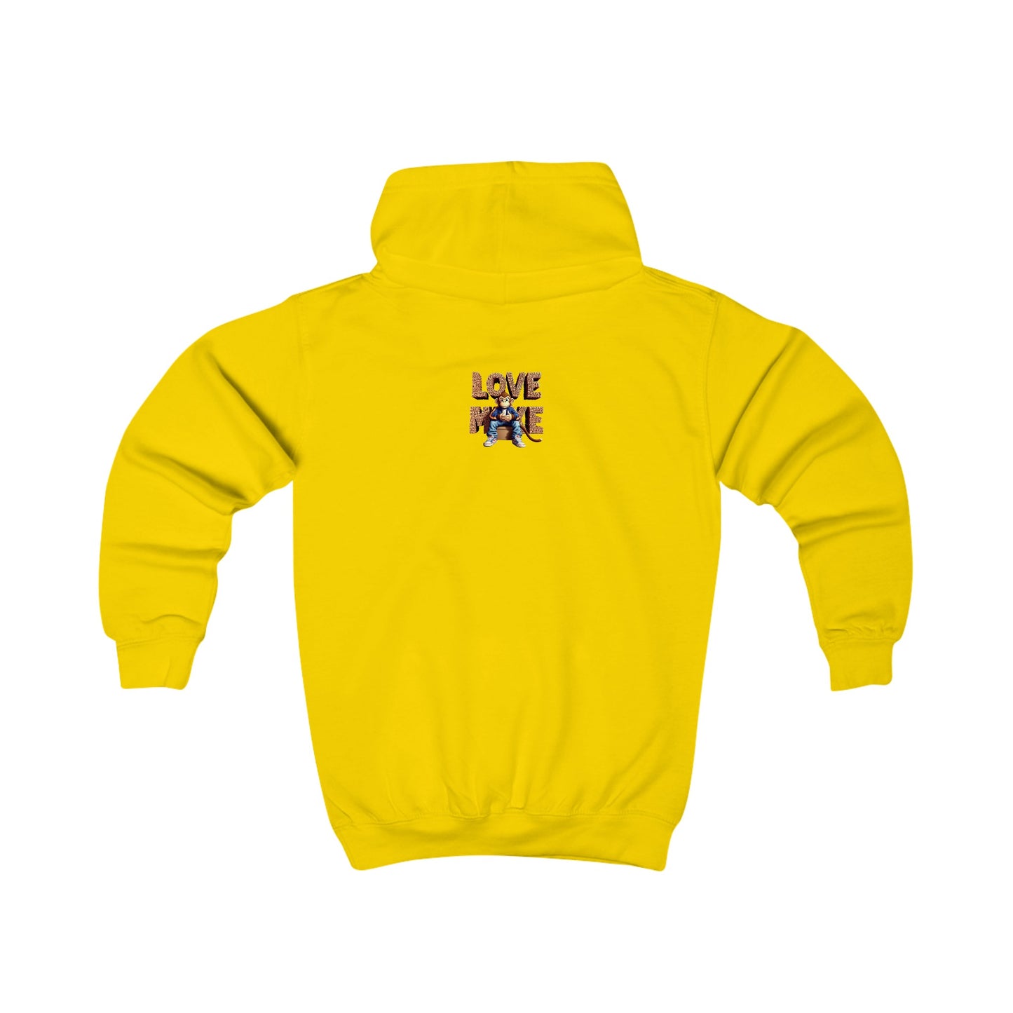 Kids Hoodie Love Monkey Design - Cozy & Fun Outerwear for Playtime - Perfect Birthday or Holiday Gift