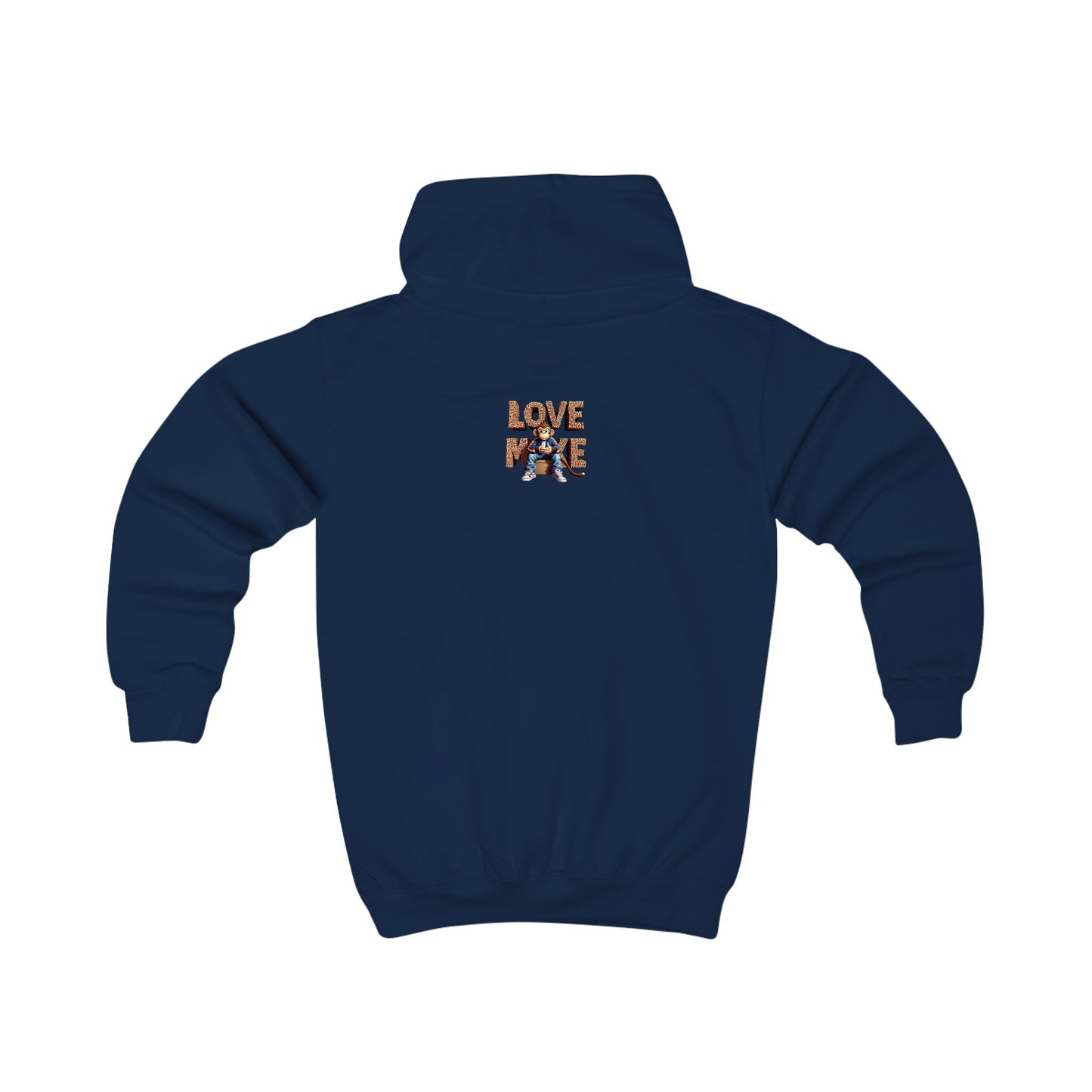 Kids Hoodie Love Monkey Design - Cozy & Fun Outerwear for Playtime - Perfect Birthday or Holiday Gift