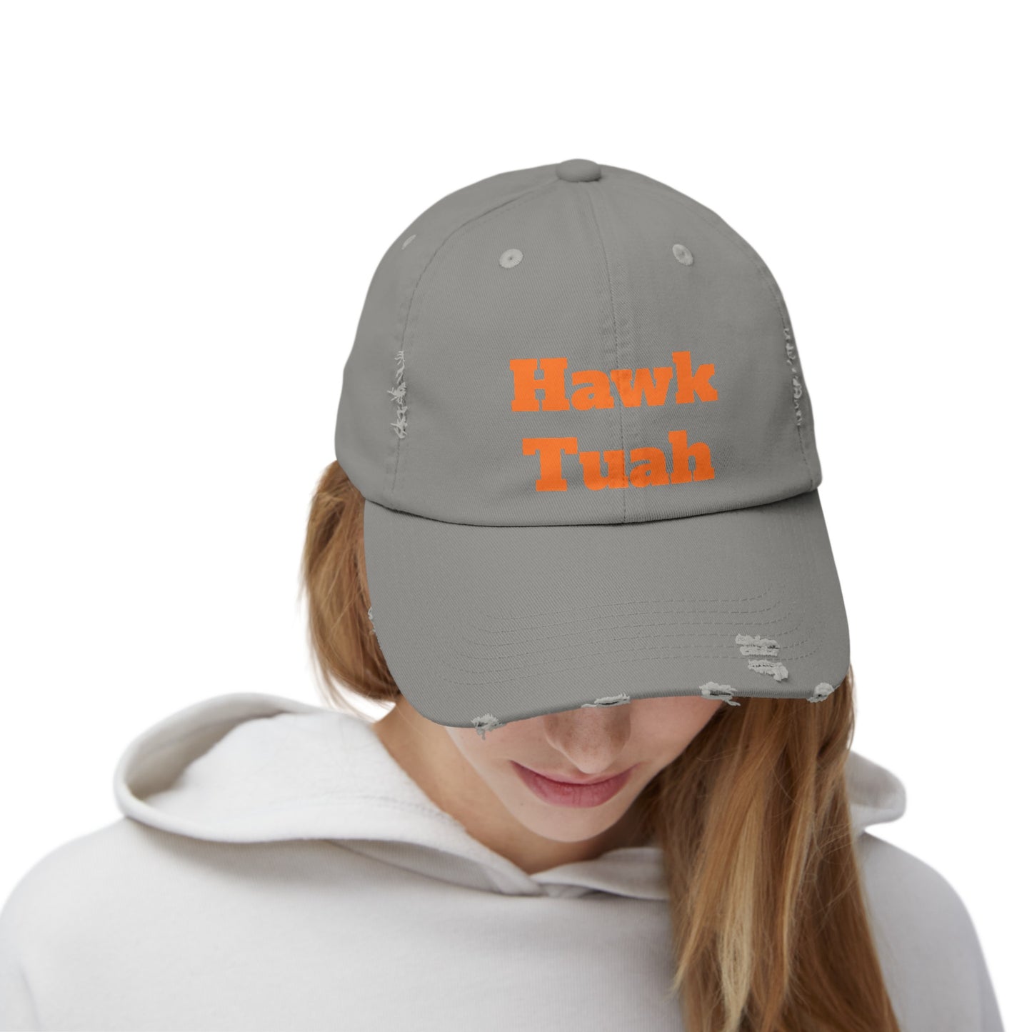 Hawk Tuah - Unisex Distressed Cap by Savage Designs