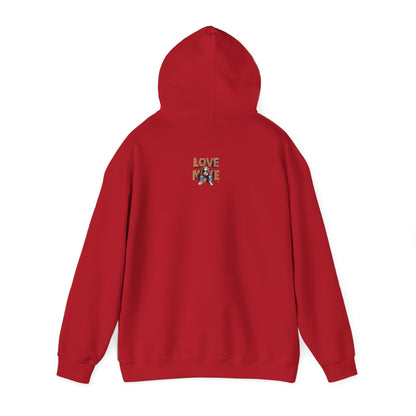 Hooded Sweatshirt Love Monkey Unisex Premium Crewneck, Cosy Comfy Warm Clothing, Perfect Gift for Couples, Valentine's Day Present