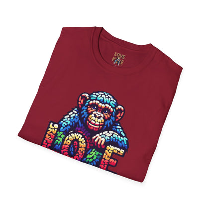Love Monkey T-Shirt - Unisex Softstyle Tee - Playful Everyday Wear - Great Gift for Him & Her