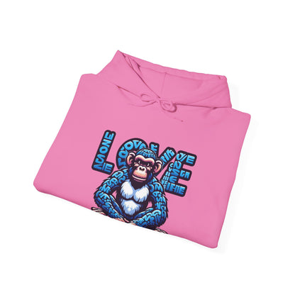 Designer Love Monkey Hoodie - Cool Graphic Animal Top, Ideal for Casual Outfits, Designer Hoodie