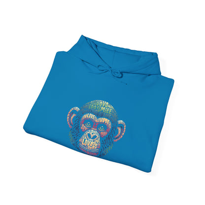 Designer Love Monkey Hoodie - Cool Graphic Animal Top, Ideal for Casual Outfits, Designer Hoodie