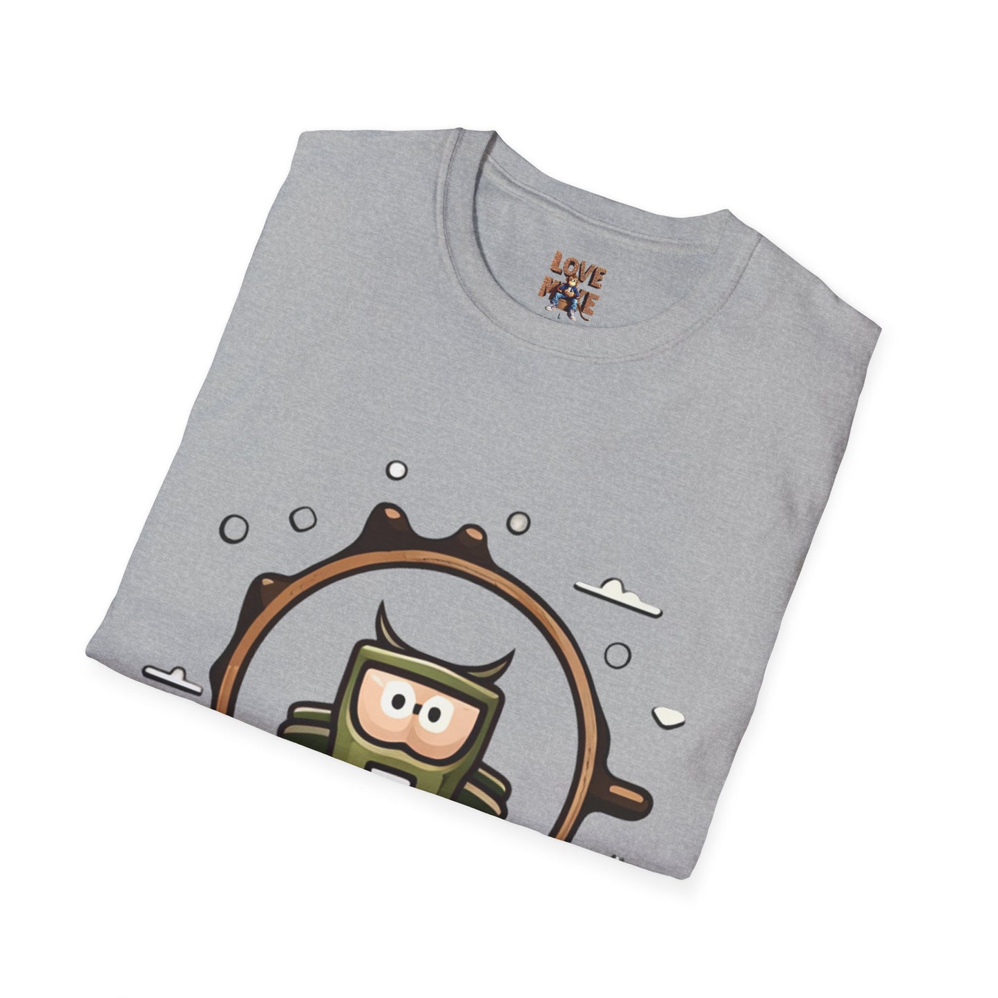 Helmet Explorer Guy Tee - Cool Graphic T-Shirt for Men, Casual Exploration Wear, Great Gift for Travel Enthusiasts