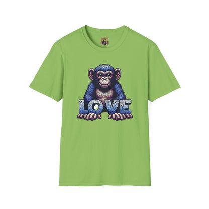 Love Monkey T-Shirt - Unique Designer Graphic Tee, Perfect Casual Wear, Ideal Designer Wear Gift