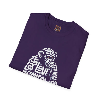 Designer Love Monkey T-Shirt - Fun Graphic Animal Top, Ideal for Casual Outfits, Designer Shirt