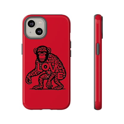 Love Monkey Limited Edition iPhone Tough Case, Fun & Sturdy Protection, Original Design for You, Your Best Friend, Just Because Gift