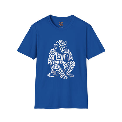 Designer Love Monkey T-Shirt - Fun Graphic Animal Top, Ideal for Casual Outfits, Designer Shirt
