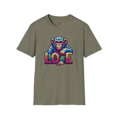 Love Monkey T-Shirt - Unisex Softstyle Tee - Playful Everyday Wear - Great Gift for Him & Her