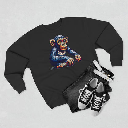 Love Monkey Sweatshirt, Unisex Premium Crewneck, Cosy Casual Wear for Him & Her, Ideal Anniversary or Birthday Gift