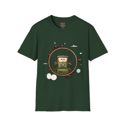 Helmet Explorer Guy Tee - Cool Graphic T-Shirt for Men, Casual Exploration Wear, Great Gift for Travel Enthusiasts