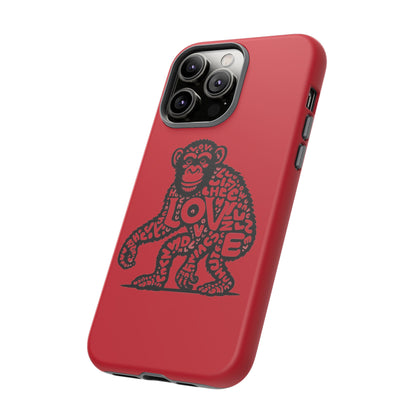 Love Monkey Limited Edition iPhone Tough Case, Fun & Sturdy Protection, Original Design for You, Your Best Friend, Just Because Gift