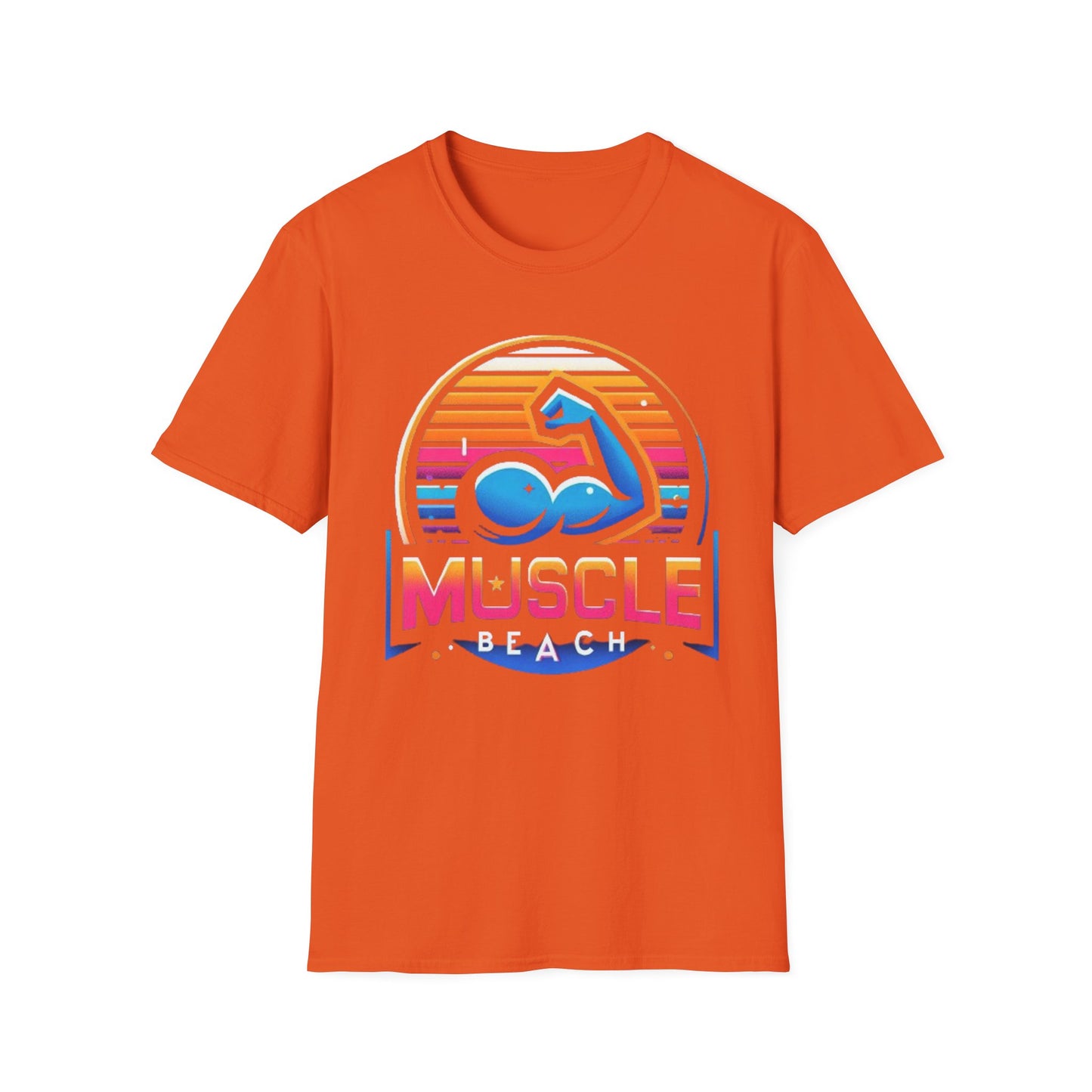 Muscle Beach T-Shirt, Vintage-Inspired Fitness Tee, Perfect for Gym Enthusiasts, Unique Bodybuilding Gift Idea