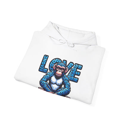 Designer Love Monkey Hoodie - Cool Graphic Animal Top, Ideal for Casual Outfits, Designer Hoodie