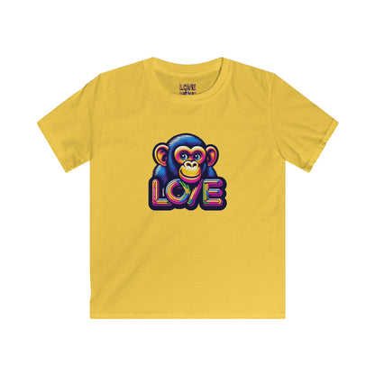 Love Monkey Kids T-Shirt - Adorable & Warm Outfit for Adventures - Great Gift for Boys and Girl