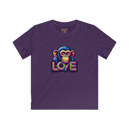 Love Monkey Kids T-Shirt - Adorable & Warm Outfit for Adventures - Great Gift for Boys and Girl
