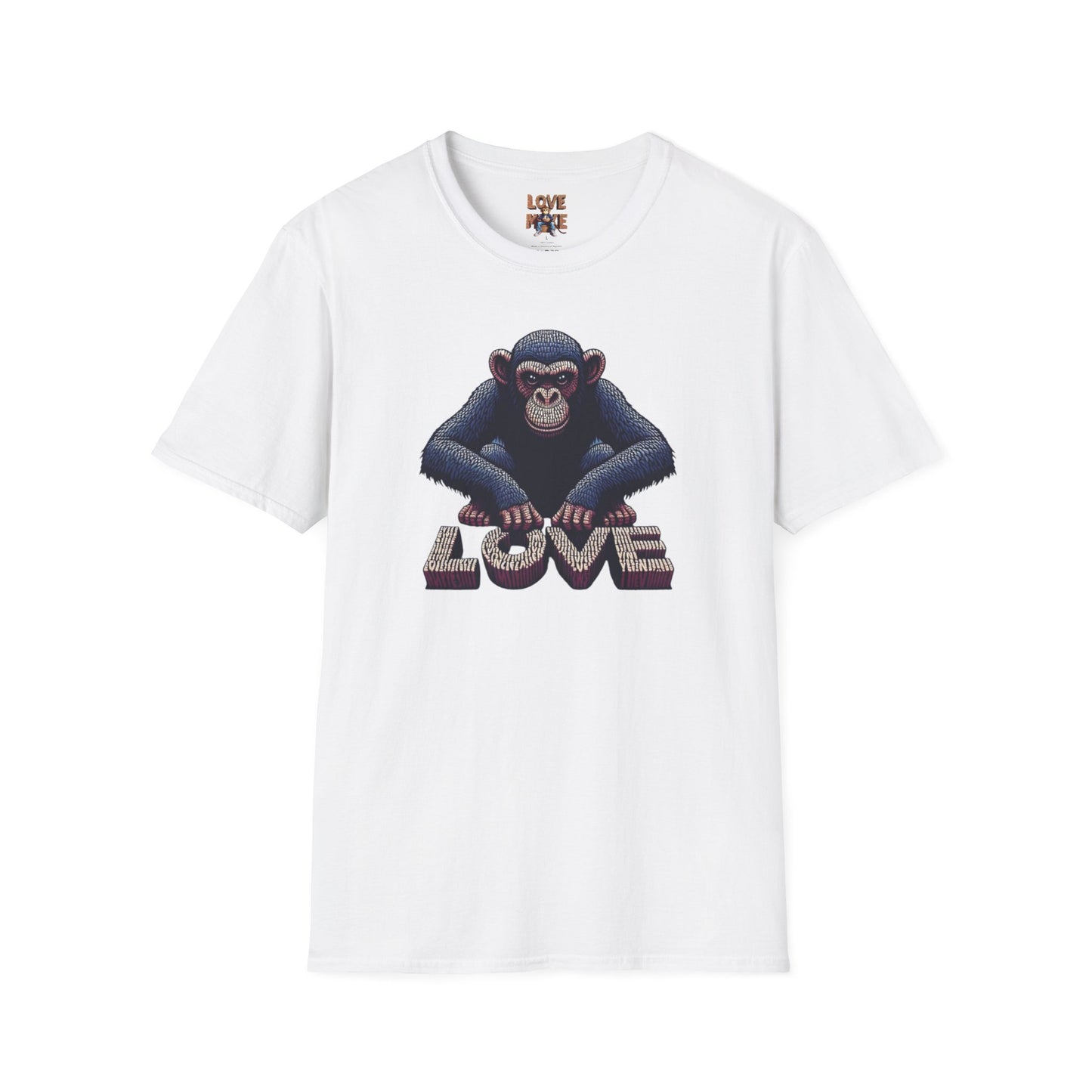 T-shirt - Funky & Stylish Love Monkey Design, Casual Wear for Trendy Fashion Lovers, Perfect Gift for Friends