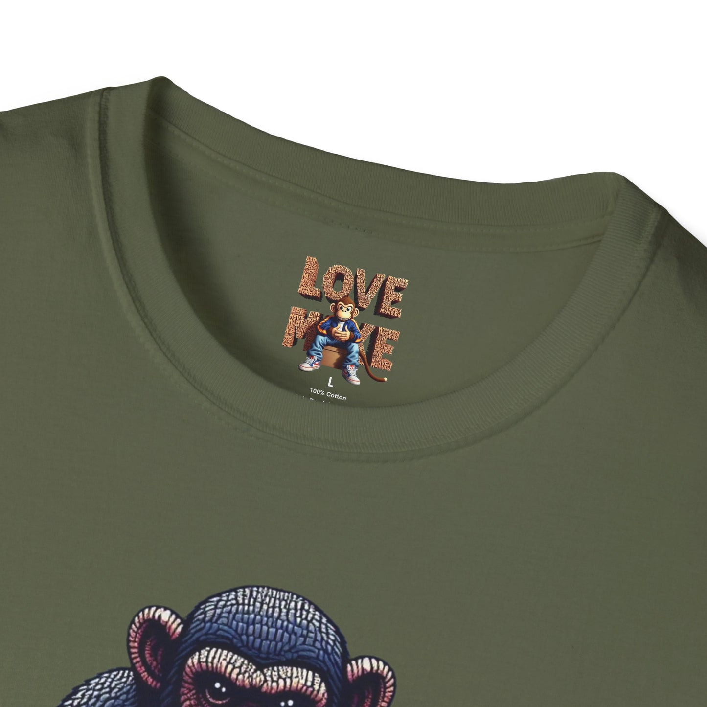 T-shirt - Funky & Stylish Love Monkey Design, Casual Wear for Trendy Fashion Lovers, Perfect Gift for Friends
