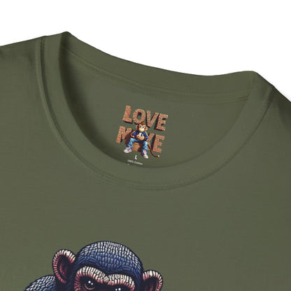 T-shirt - Funky & Stylish Love Monkey Design, Casual Wear for Trendy Fashion Lovers, Perfect Gift for Friends