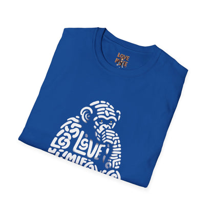 Designer Love Monkey T-Shirt - Fun Graphic Animal Top, Ideal for Casual Outfits, Designer Shirt