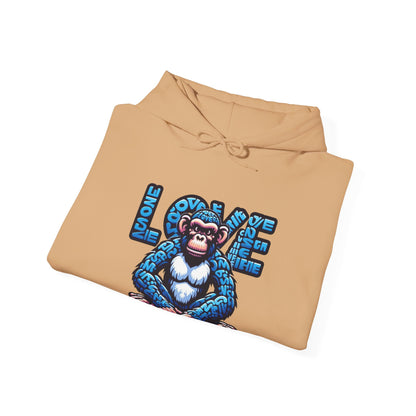 Designer Love Monkey Hoodie - Cool Graphic Animal Top, Ideal for Casual Outfits, Designer Hoodie