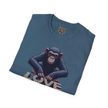 T-shirt - Funky & Stylish Love Monkey Design, Casual Wear for Trendy Fashion Lovers, Perfect Gift for Friends