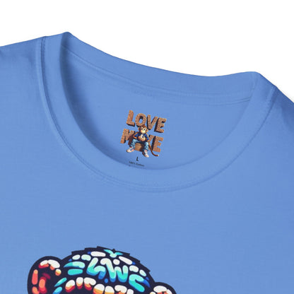 Love Monkey T-Shirt - Unisex Softstyle Tee - Playful Everyday Wear - Great Gift for Him & Her