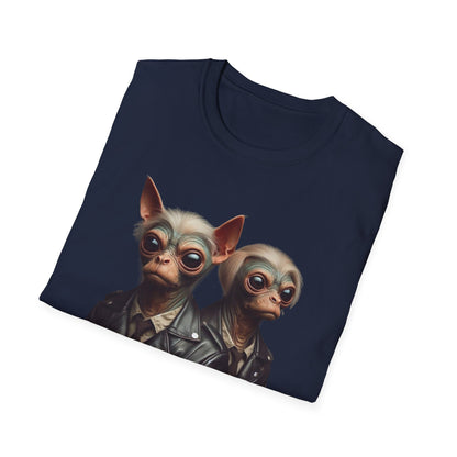 T-Shirt Alien Dog Bounty Hunter, Unique Sci-Fi Graphic Tee, Perfect for Casual Wear, Awesome Birthday Gift for Geeks