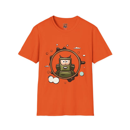 Helmet Explorer Guy Tee - Cool Graphic T-Shirt for Men, Casual Exploration Wear, Great Gift for Travel Enthusiasts