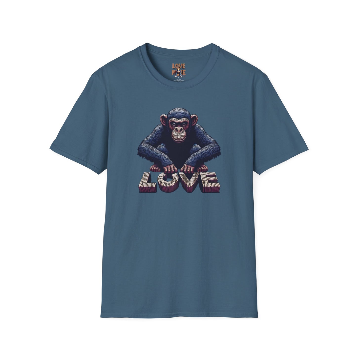 T-shirt - Funky & Stylish Love Monkey Design, Casual Wear for Trendy Fashion Lovers, Perfect Gift for Friends