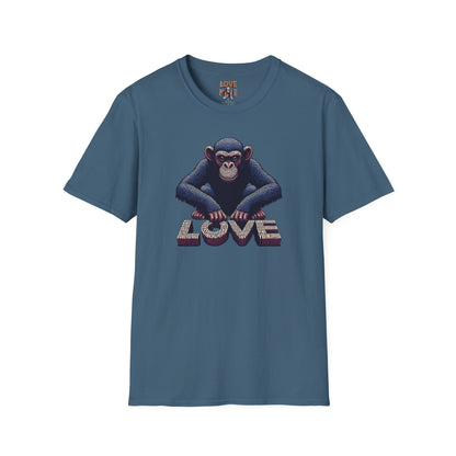 T-shirt - Funky & Stylish Love Monkey Design, Casual Wear for Trendy Fashion Lovers, Perfect Gift for Friends