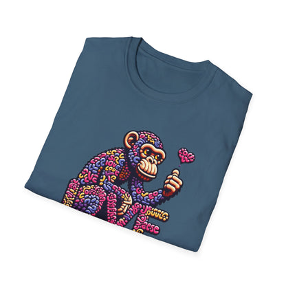T-Shirt Love Monkey - Cool & Stylish Unisex Softstyle Tee for Casual Wear, Perfect Gift for Friends and Family