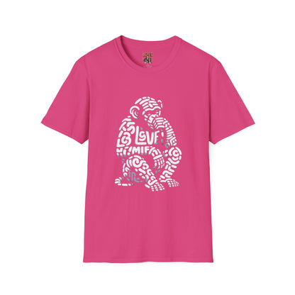Designer Love Monkey T-Shirt - Fun Graphic Animal Top, Ideal for Casual Outfits, Designer Shirt