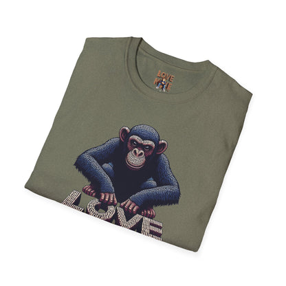 T-shirt - Funky & Stylish Love Monkey Design, Casual Wear for Trendy Fashion Lovers, Perfect Gift for Friends
