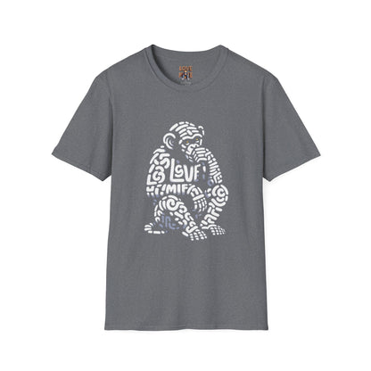 Designer Love Monkey T-Shirt - Fun Graphic Animal Top, Ideal for Casual Outfits, Designer Shirt